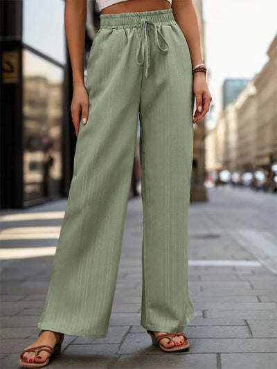 High Waist Wide Leg Pants - Korvel