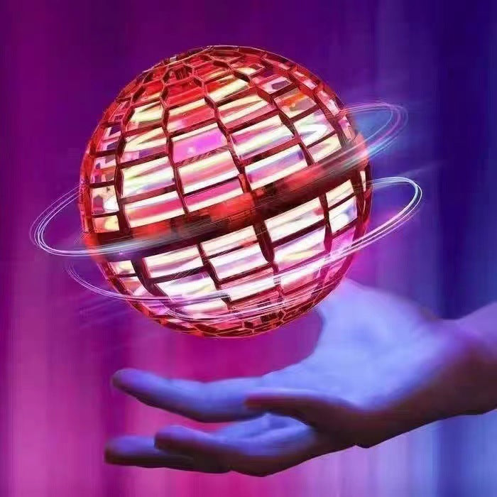 UFO intelligent sensing spinning ball magic flying ball floating ball fingertip glowing magic ball children's toy - Korvel