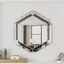 Espejo de Pared Redondo Decorativo Plateado Elegante - 28 x 31.5 Pulgadas