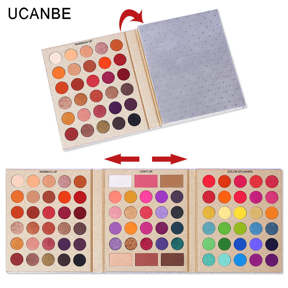 UCANBE 86 Colors Pretty Eyeshadow Palette Pearlescent Matte Eyeshadow Contouring Blush Highlight Multi effect Makeup - Korvel