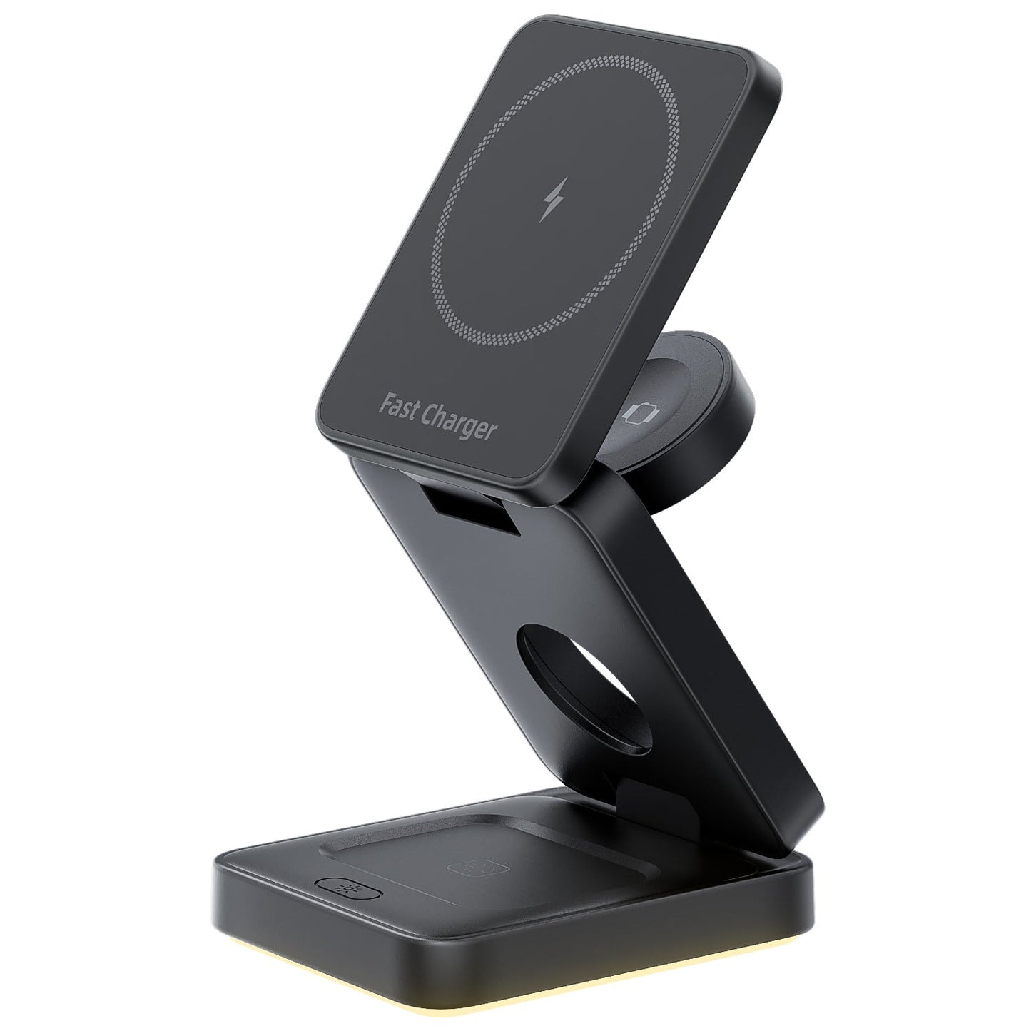 3 in 1 Wireless Charger Magnetic Foldable Charger For iphone charger power Adapter Charging Stand & Holder - Korvel