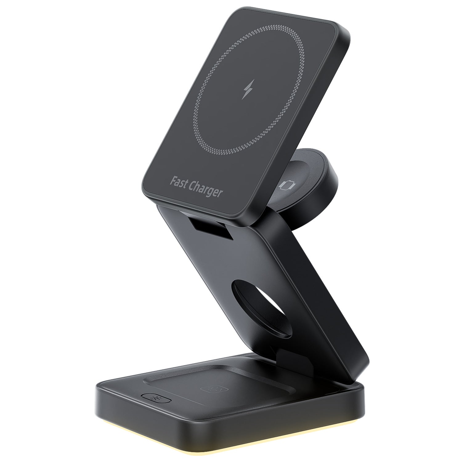 3 in 1 Wireless Charger Magnetic Foldable Charger For iphone charger power Adapter Charging Stand & Holder - Korvel