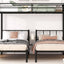 Twin over Twin & Twin Bunk Beds for 3, Twin XL over Twin & Twin Bunk Bed Metal Triple Bunk Bed, Black - Korvel