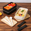 Wheat straw lunch box, Japanese style wooden lid bento box, household compartment, microwave oven lunch box, fresh-keeping box - Korvel