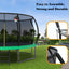 12FT Recreational Kids Trampoline with Safety Enclosure Net & Ladder, Outdoor Recreational Trampolines - Korvel