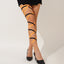 Sexy Leg Chain Elastic Strap Leg Loop Dark Wind Geometric Circle Thigh Chain - Korvel