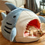 Cozy Shark Pet Nest for Cats and Dogs - Warm & Inviting