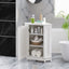 Armario de Baño Esquinero Blanco con Estante Ajustable