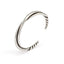 Bracelet en fil torsadé fait main - Design rétro en argent pur