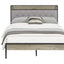 Premium Grey Full Size Bed Frame with Charging Station