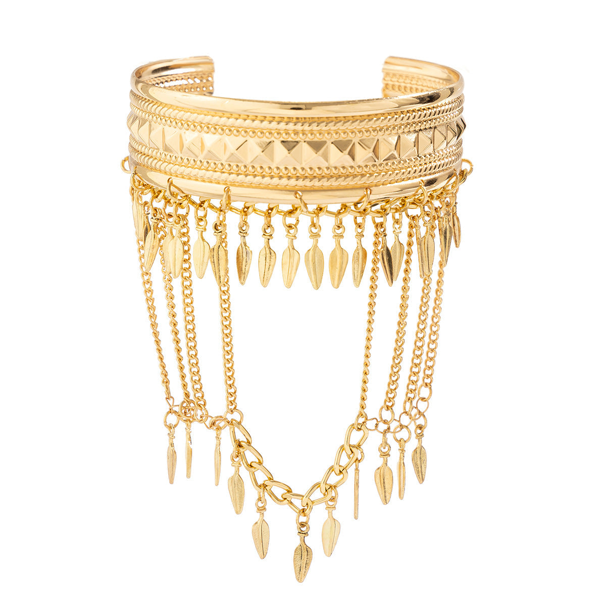 Western Cowboy Style Metal Tassel Arm Chain Bracelet