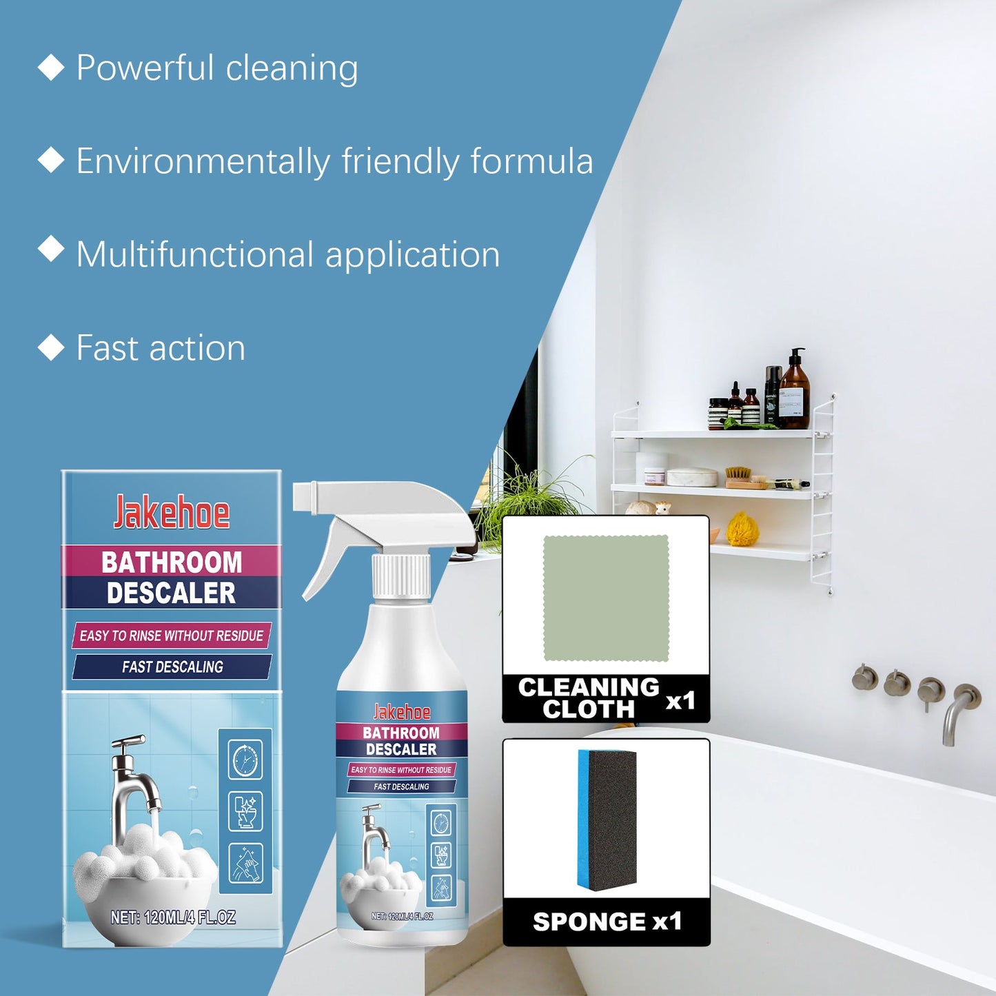 Bathroom Dirt Cleaner Bathroom Toilet Faucet Decontamination Decontamination Clean Multi-Functional Cleaning - Korvel