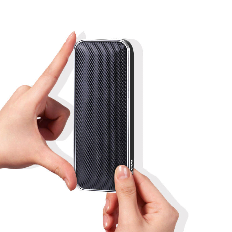 Bluetooth speaker wireless speaker square double speaker mini pocket portable metal ultra-thin exquisite bluetooth speaker - Korvel