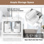 30" Bathroom Vanity with Sink  Multi-functional Bathroom Cabinet with Doors and Drawers Solid Frame and MDF Board, White - Korvel