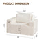Premium Foam Bean Bag Chair with Pillow - American White Oak