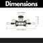 6 Light Modern Sputnik Lights Semi Flush Mount Ceiling Light Black Finished - Korvel