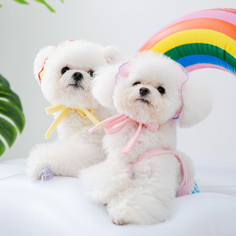 Stylish Pet Swimsuit with Cap for Cats and Dogs