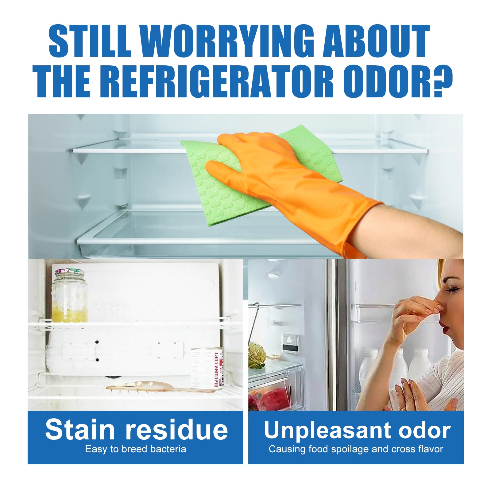 Refrigerator Cleaning Sheet Refrigerator Microwave Oven To Remove Oil And Odor Multi-Purpose Cleaning Sheet - Korvel