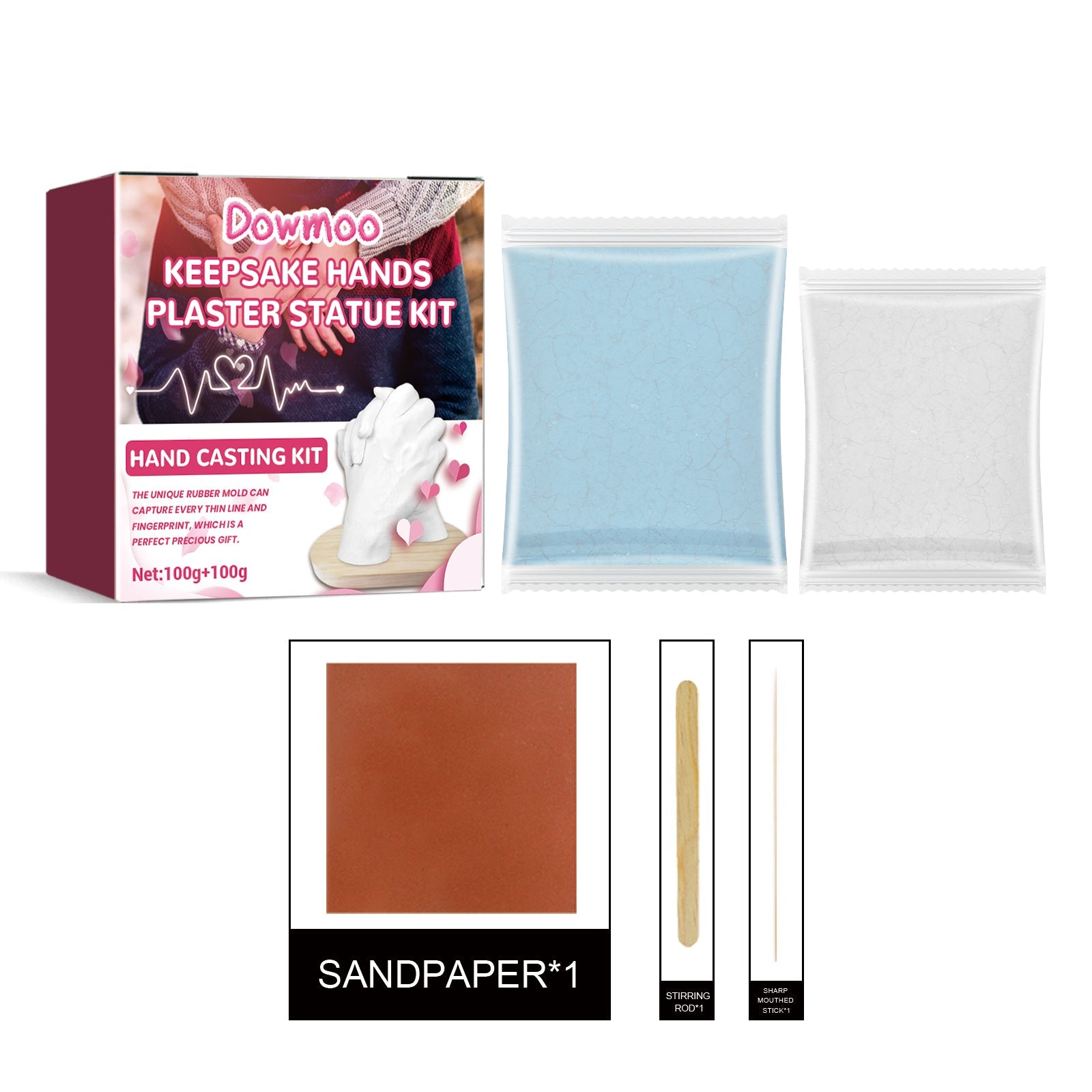 Hand Casting Kit, Three-Dimensional Hand Model Plaster Clone Model Homemade Commemorative Gift Crafts - Korvel