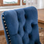 High-end Tufted Solid Wood Contemporary Velvet Upholstered Dining Chair with Wood Legs Nailhead Trim 2-Pcs Set Blue - Korvel