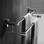 304 stainless steel towel rack, non perforated, bathroom towel double pole hanging rack, household towel rack - Korvel