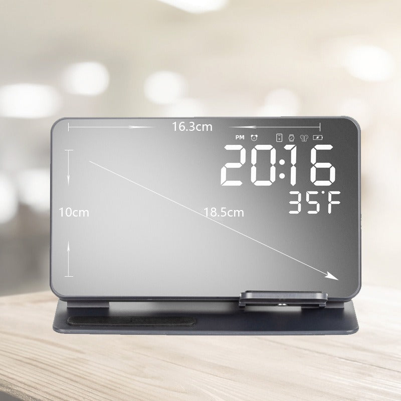 2-in-1 wireless charging time display alarm clock 15W thermometer wireless charging - Korvel