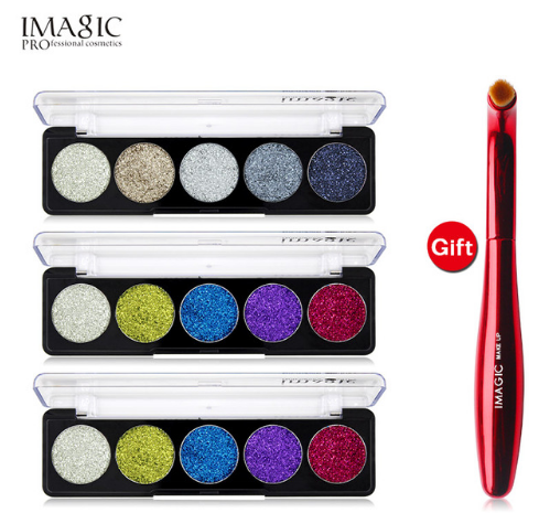 IMAGIC Glitter Eye Shadow Palette Buy 3 Get 1 Gift 3pcs/set 5 Colors Glitters - Korvel