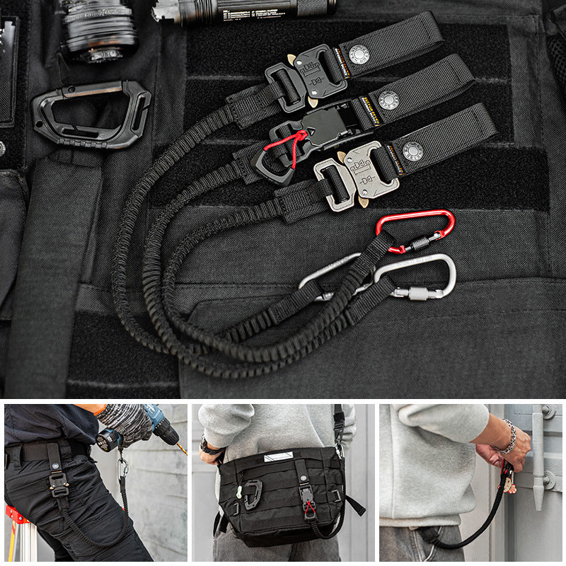 Func. tool rope, equip. tools, phone anti-loss hooks, bag & pant dec. ropes - Korvel