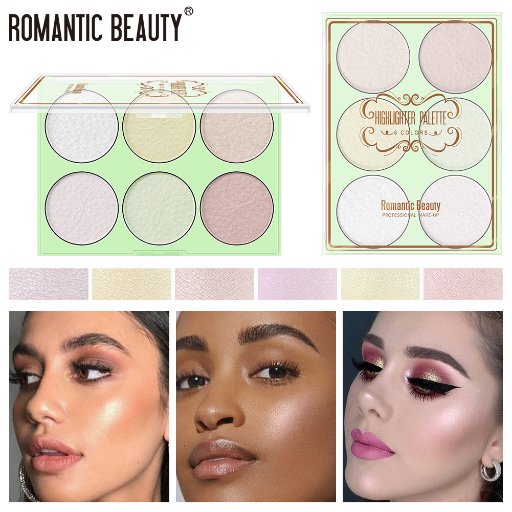 Palette de Perles Illuminatrices 6 Couleurs de Romantic Beauty
