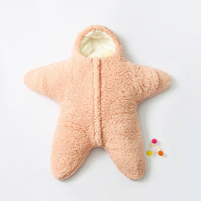 Plush Starfish Lamb Split Leg Baby Sleeping Bag