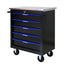 5 DRAWERS MULTIFUNCTIONAL TOOL CART WITH WHEELS-BLACK+BLUE - Korvel