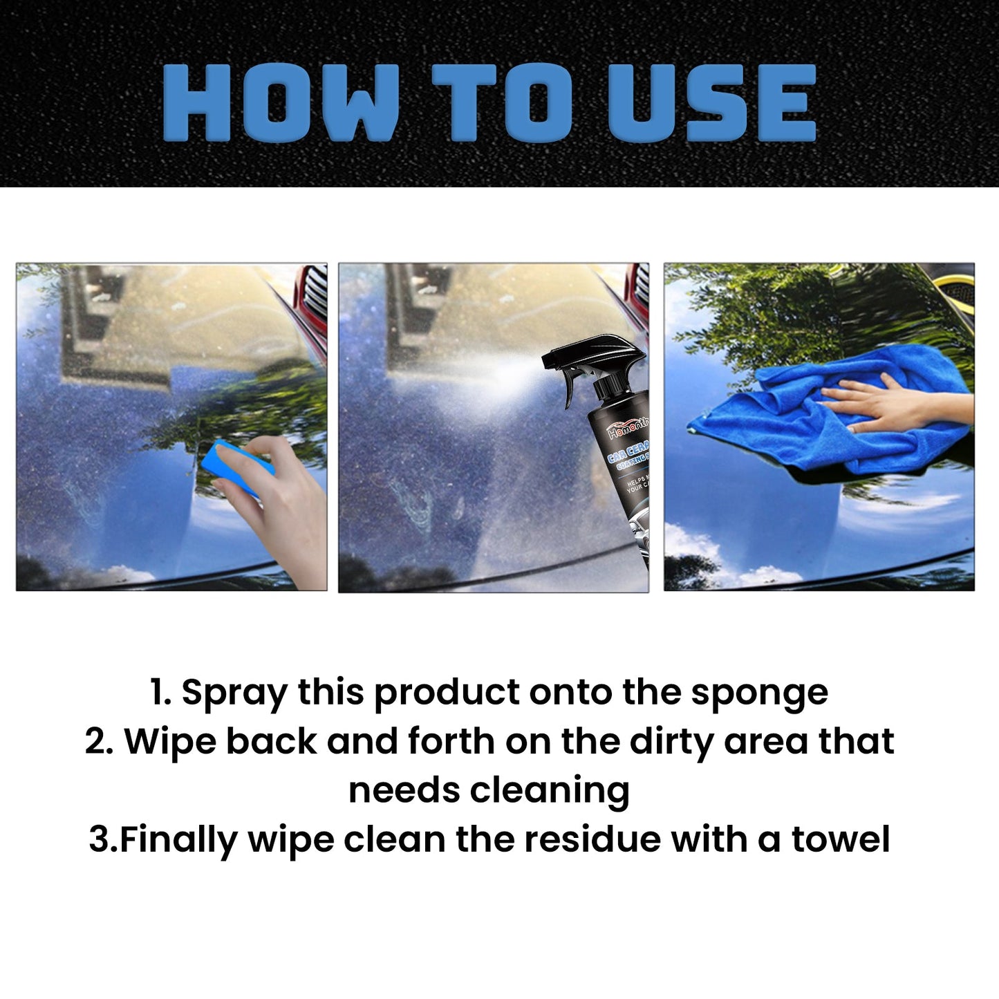 Automotive Ceramic Coating Spray, Car Refurbishment Car Paint Brightening Decontamination Polishing Refurbished Ceramic Spray - Korvel