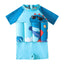 Traje de baño de una pieza con flotación de manga corta para niños