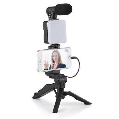 Desktop Beauty Leg Pocket Fill Light with Microphone Set Single Reflex Conference Lamp Handheld Photography with Microphone - Korvel