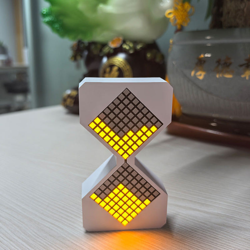 Cyber-style LED electronic sand timer: gravity-sensing, 1-30min countdown, tech decompression toy - Korvel
