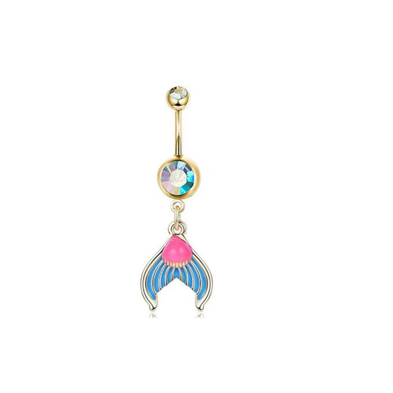 Navel Ring Creative Bat Bee Navel Buckle Navel Ring Body Piercing Jewelry - Korvel