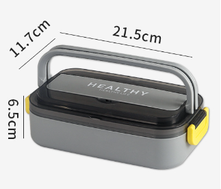 Microwave-heatable 316 stainless steel sealed single-layer compartment insulation lunch box lunch box bento box - Korvel