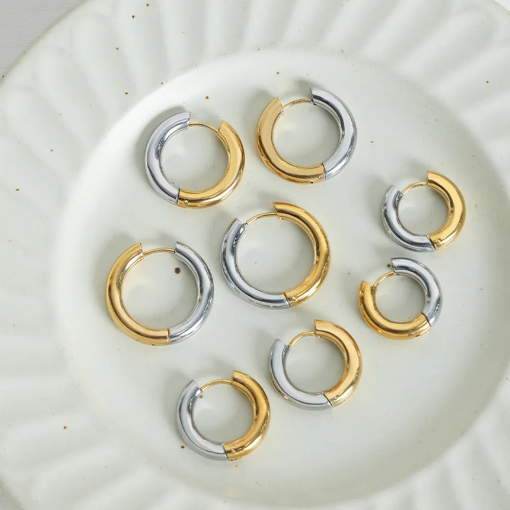 18K Gold-Plated Huggie Earrings - Korvel