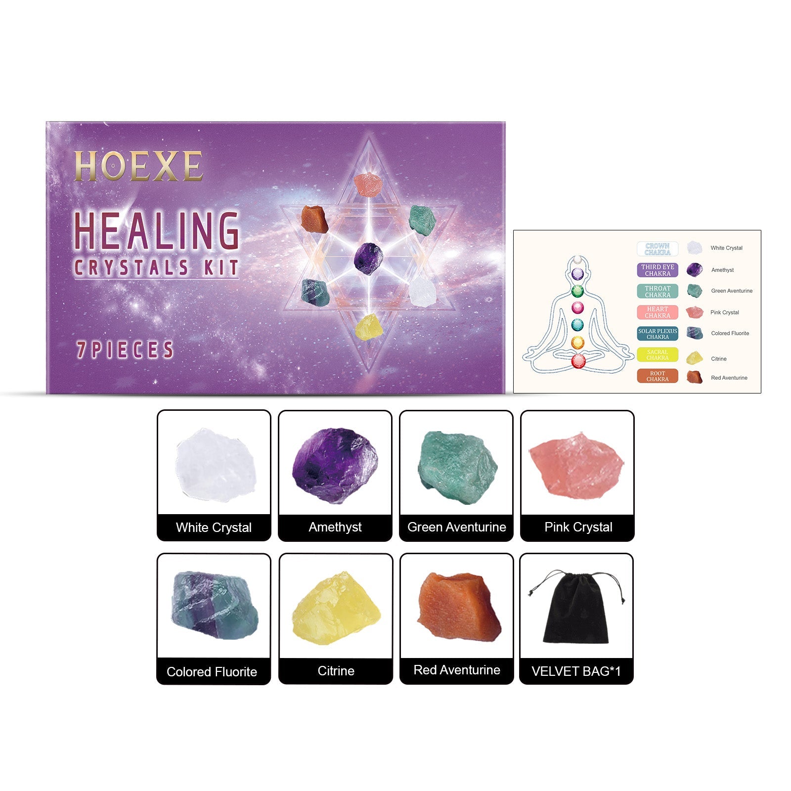 Crystal set, Crystal Mausoleum fluorite kit Bedroom home living room interior decoration crystal decoration - Korvel