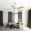 42 Inch Modern Ceiling Fan With 3 Color Dimmable Light 5 Blades Remote Control Reversible DC Motor White - Korvel