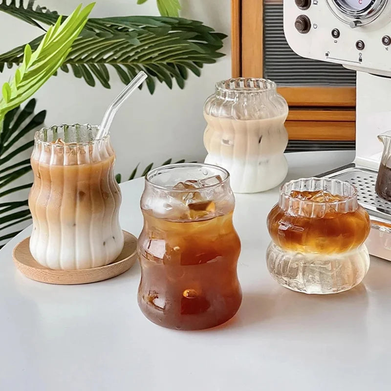 Thickened high borosilicate glass cup household transparent double-layer heat-resistant fruit juice cup - Korvel