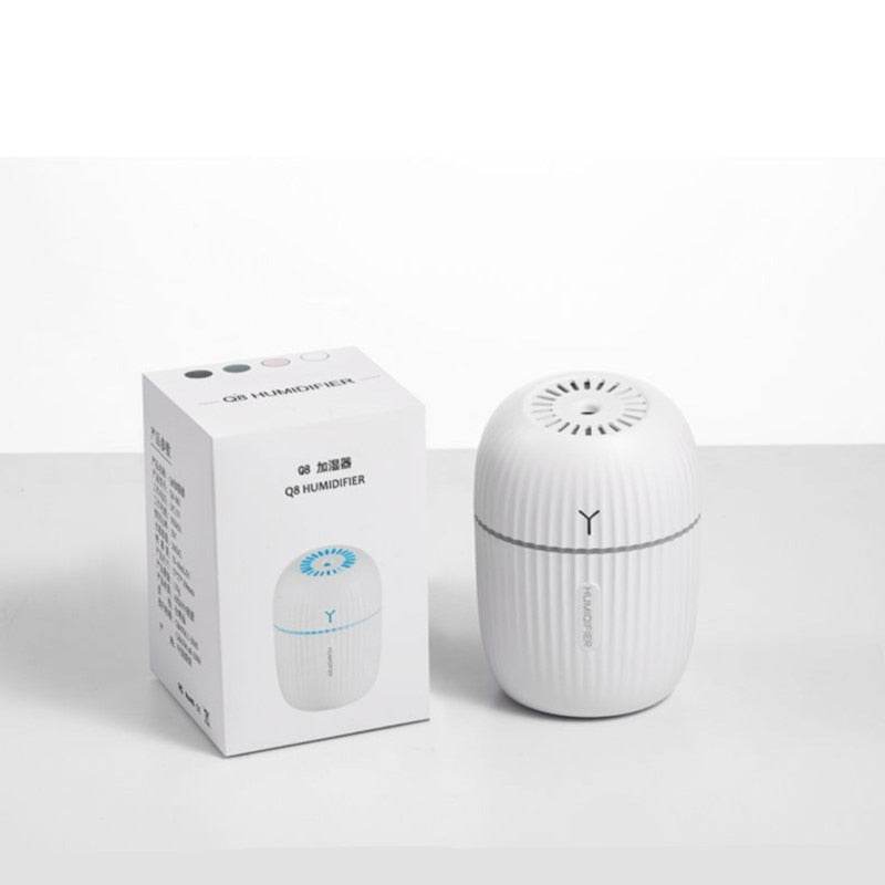 Ultrasonic Air Humidifier Household  Moisturizing Spray Student Dormitory Car Humidification Aromatherap with LED Night Light - Korvel
