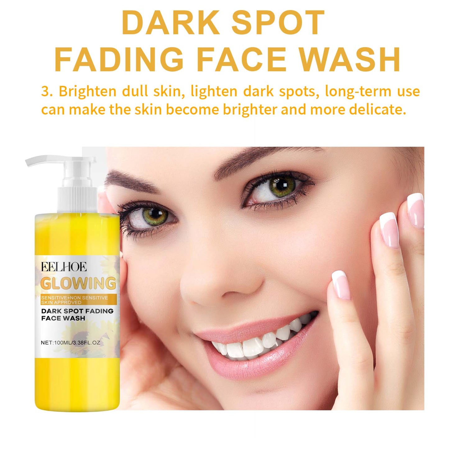 Turmeric Whitening Cleanser Deep Cleansing Face To Remove Makeup Refreshing And Non-Tight Turmeric Cleanser - Korvel