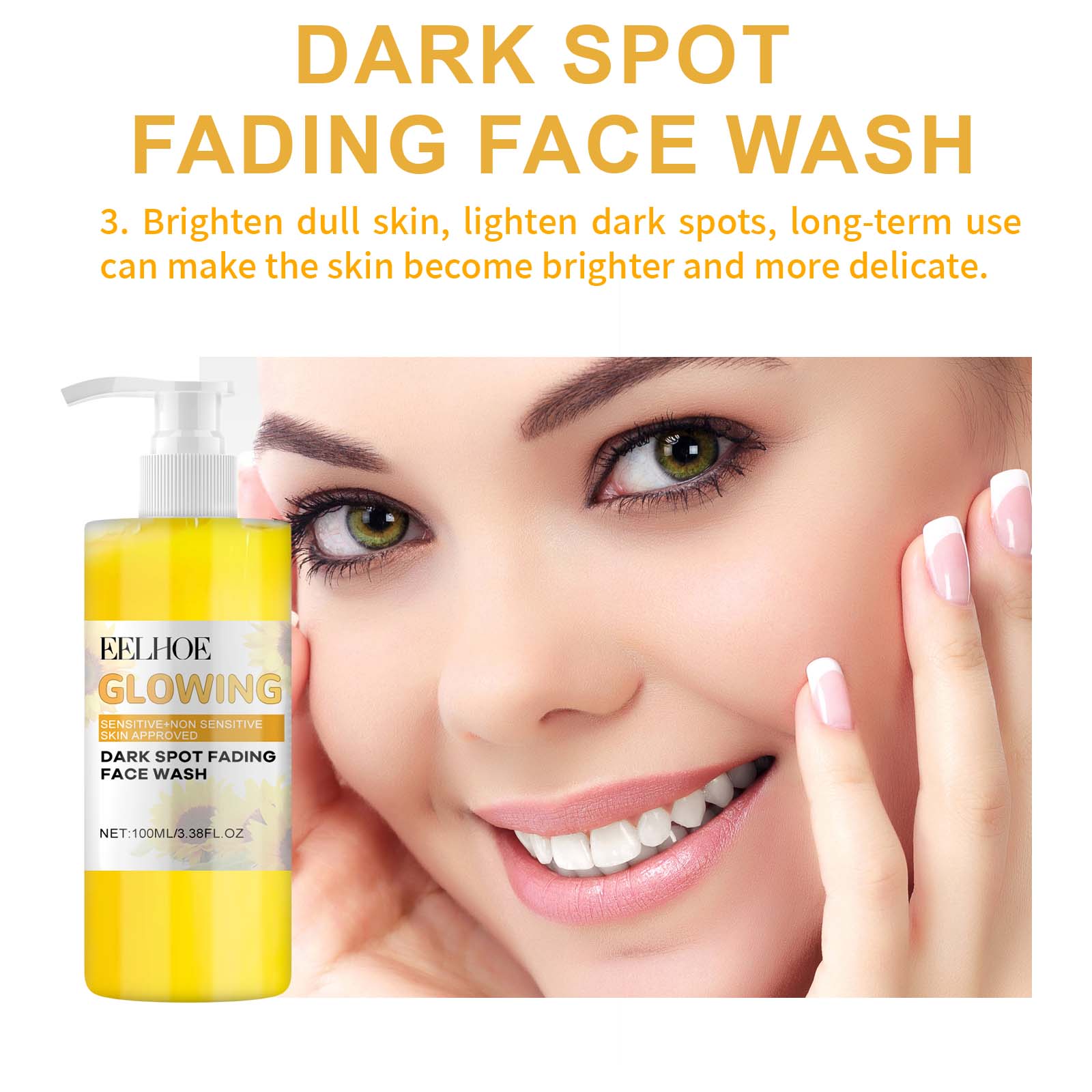 Turmeric Whitening Cleanser Deep Cleansing Face To Remove Makeup Refreshing And Non-Tight Turmeric Cleanser - Korvel