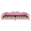 Lit de jour rembourré de taille normale en rose avec dossier en forme de nuage