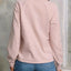 Texture Quarter Zip Long Sleeve Sweatshirt