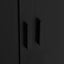 Storage Cabinet with Two Doors for Bathroom, Office, Adjustable Shelf, MDF Board, Black - Korvel