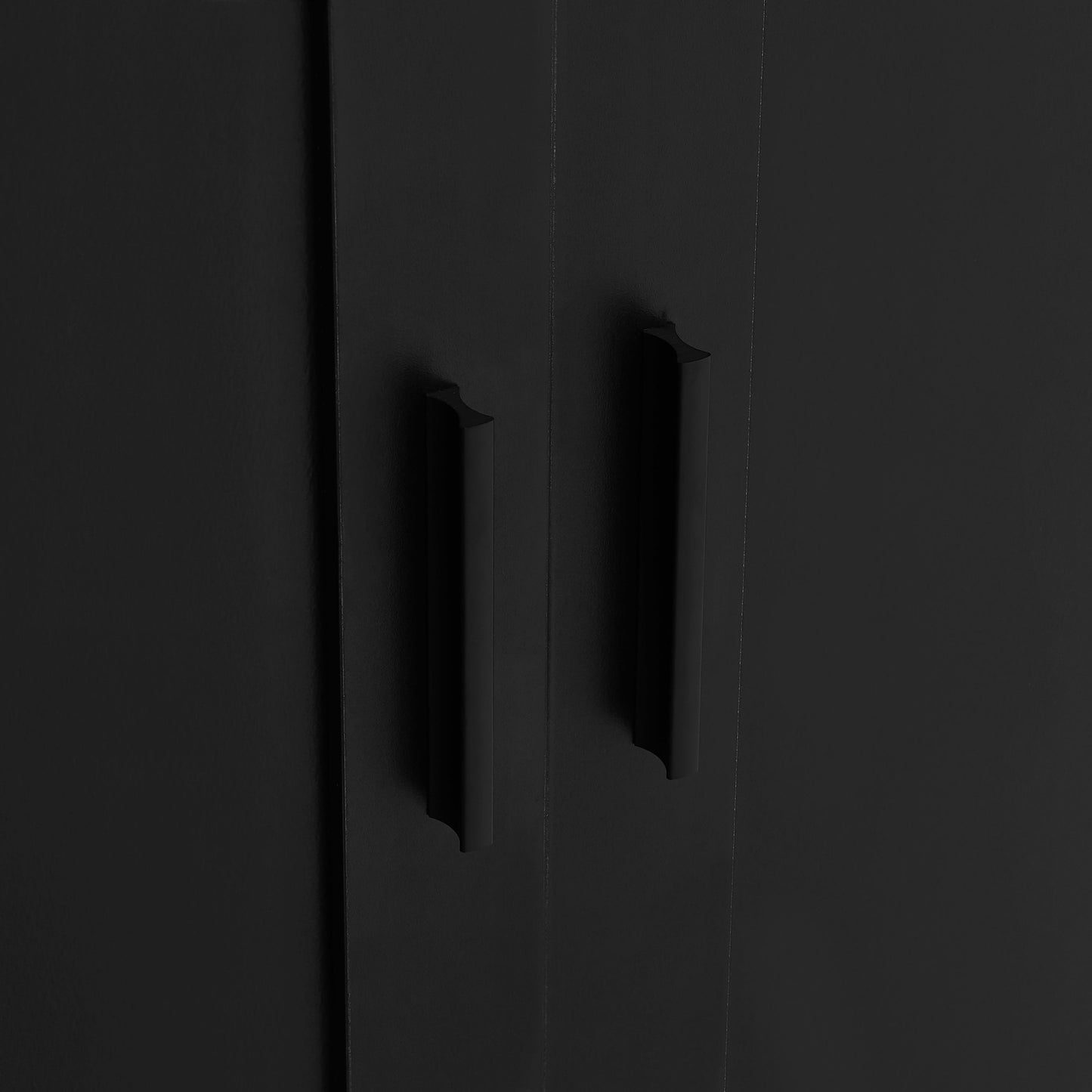 Storage Cabinet with Two Doors for Bathroom, Office, Adjustable Shelf, MDF Board, Black - Korvel