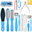 HISOME Manicure And Pedicure 18-Piece Set Of Foot Plate Dead Skin Planer Foot Grinder Nail Clipper To Remove Calluses - Korvel
