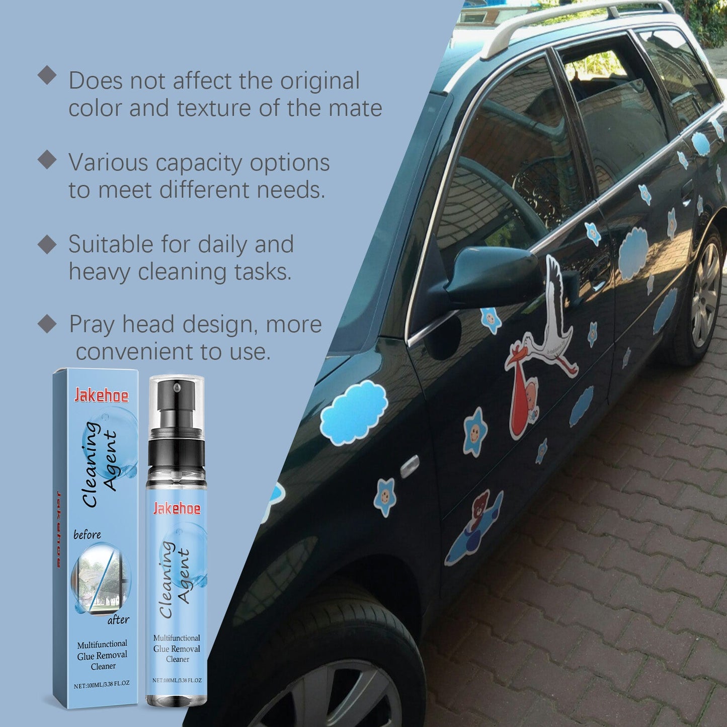 Spray removedor de pegamento multifuncional para limpieza del hogar y del automóvil